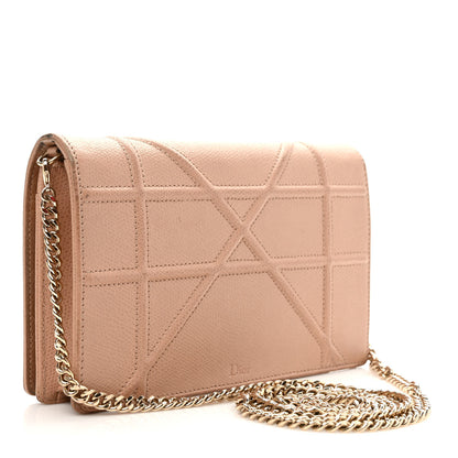 Christian Dior Grained Calfskin Diorama Wallet on Chain Pouch Fard 3 of 12