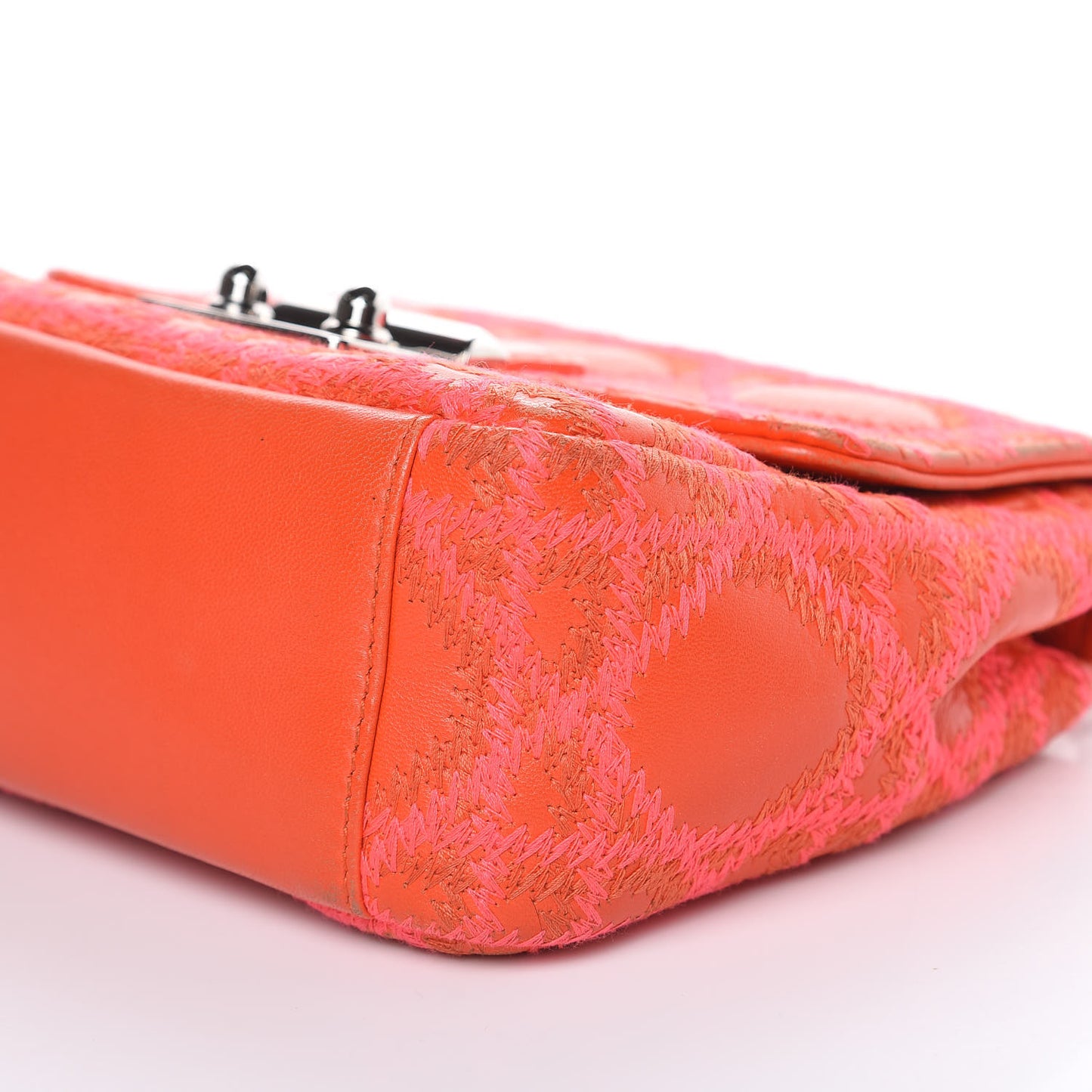 Lambskin Cannage Mini Miss Dior Flap Orange