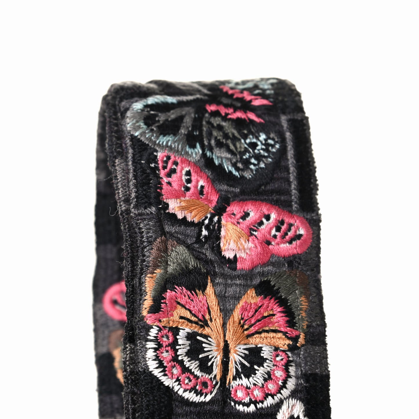 Canvas Camubutterfly Rockstud Guitar Strap Multicolor