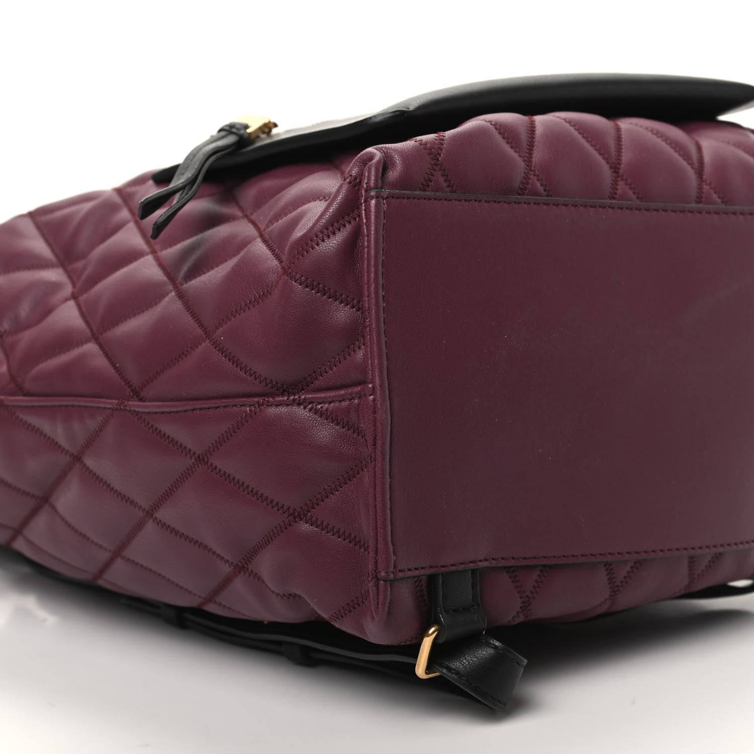 Givenchy Rubberized Canvas Quilted Duo Backpack Aubergine 8 of 9