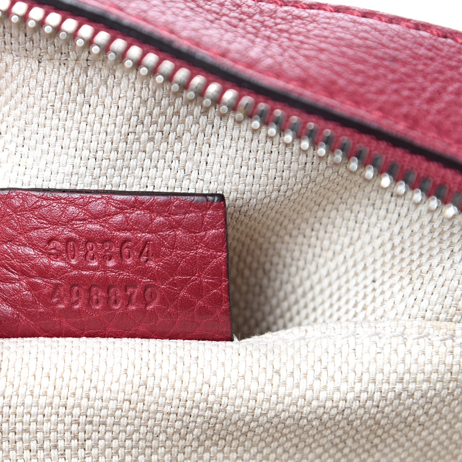 Gucci Pebbled Calfskin Studded Small Soho Disco Bag Soft Burgundy 6 of 11