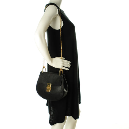 Chloe Grained Lambskin Medium Drew Shoulder Bag Black 2 of 8