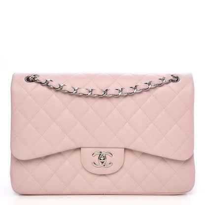 Chanel Caviar Quilted Jumbo Double Flap Light Pink 1 of 8
