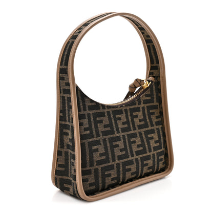 Fendi Fabric Jacquard Vitello Grace FF 1974 Mini Fendessence Shoulder Bag Tobacco Moro Ebano 3 of 10