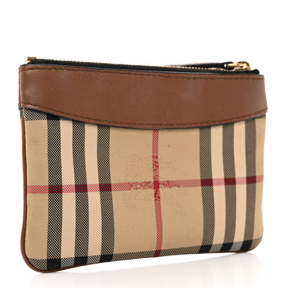 Burberry Haymarket Check Zip Pouch Tan 3 of 7