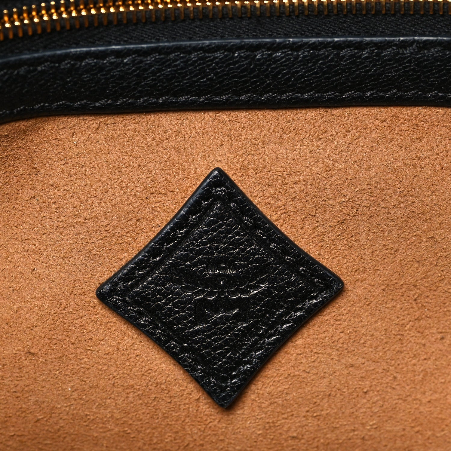 MCM Goatskin Diamant 3D Shoulder Bag Black 6 of 10