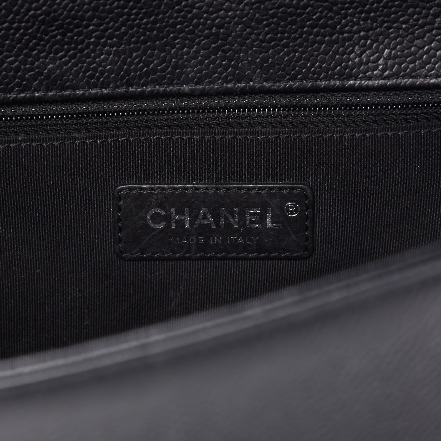 Chanel Caviar Chevron Quilted New Medium Boy Flap Black 8 of 10