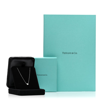 Tiffany Platinum Diamond .47ct Solitaire Pendant Necklace 5 of 5