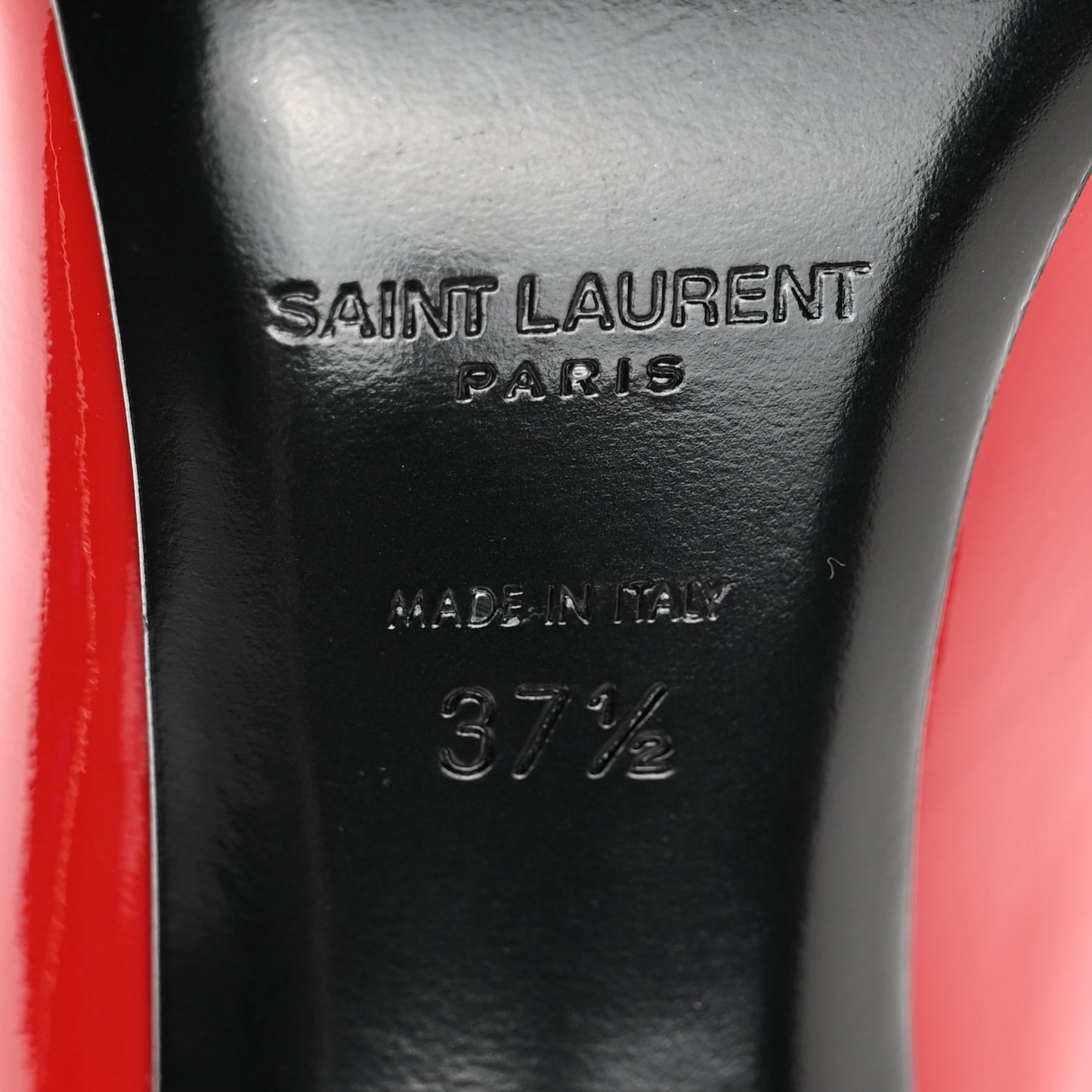 Patent Calfskin Teddy High Vamp 105 Pumps 37.5 Red