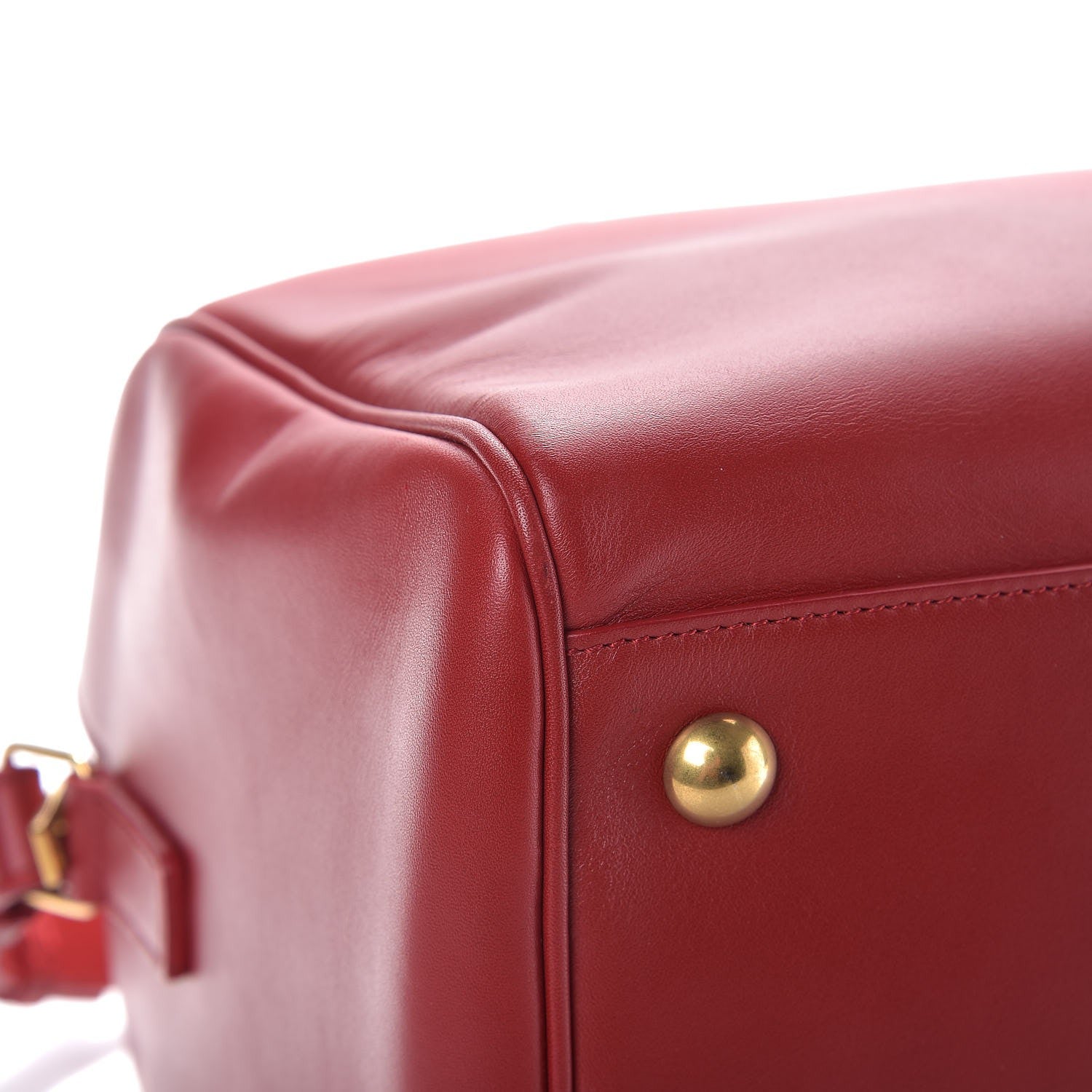 Saint Laurent Calfskin Classic Duffle 6 Red 8 of 11