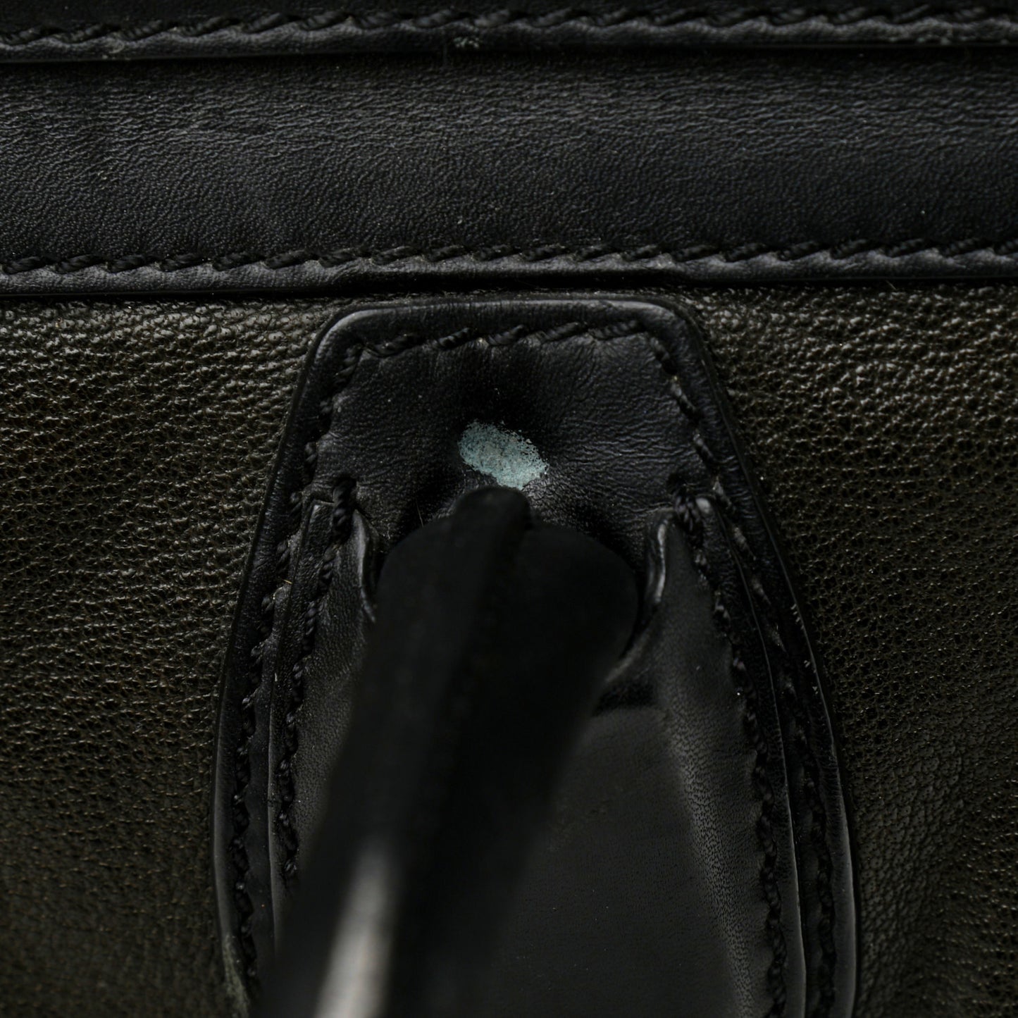 Smooth Calfskin Mini Bi-Color Luggage Forest Black