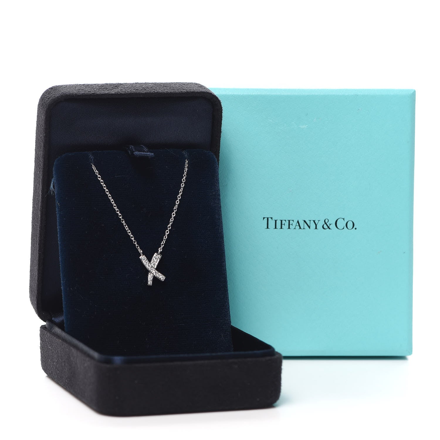 Tiffany Platinum Diamond Paloma Picasso Graffiti X Pendant Necklace 6 of 6