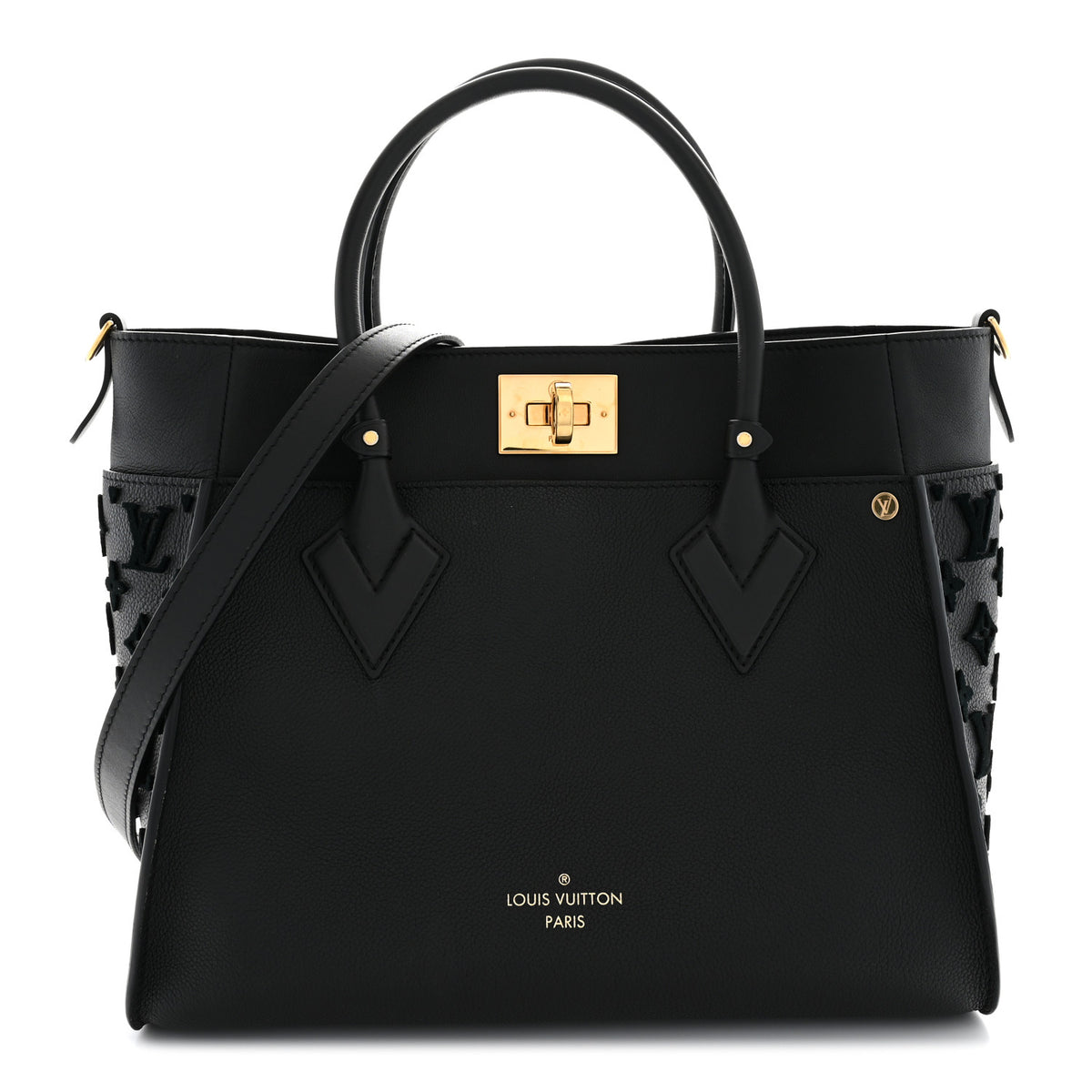 Calfskin Monogram Tufting On My Side Black