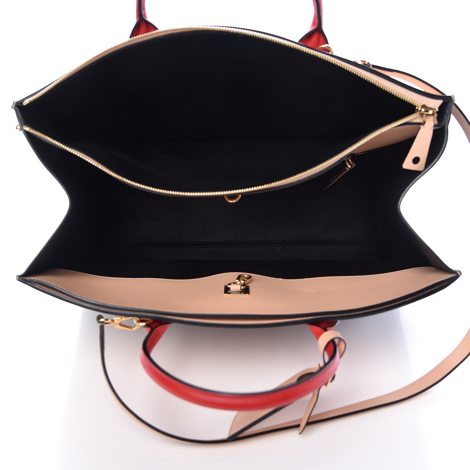 Louis Vuitton Calfskin City Steamer XL Black Creme Bourgogne 5 of 15