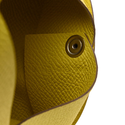 Hermes Epsom Calvi Card Case Lime 7 of 8