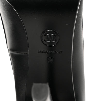 Chanel Calfskin Buckle Pumps 37 Black 6 of 9