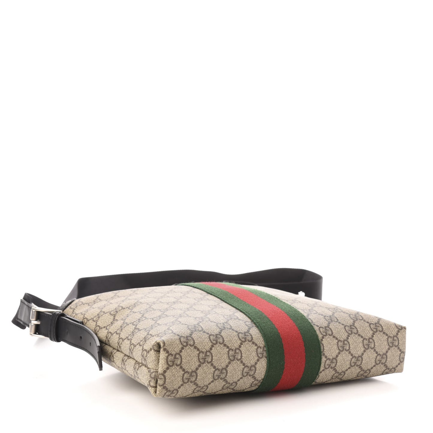 GG Supreme Monogram Web Messenger Bag Black