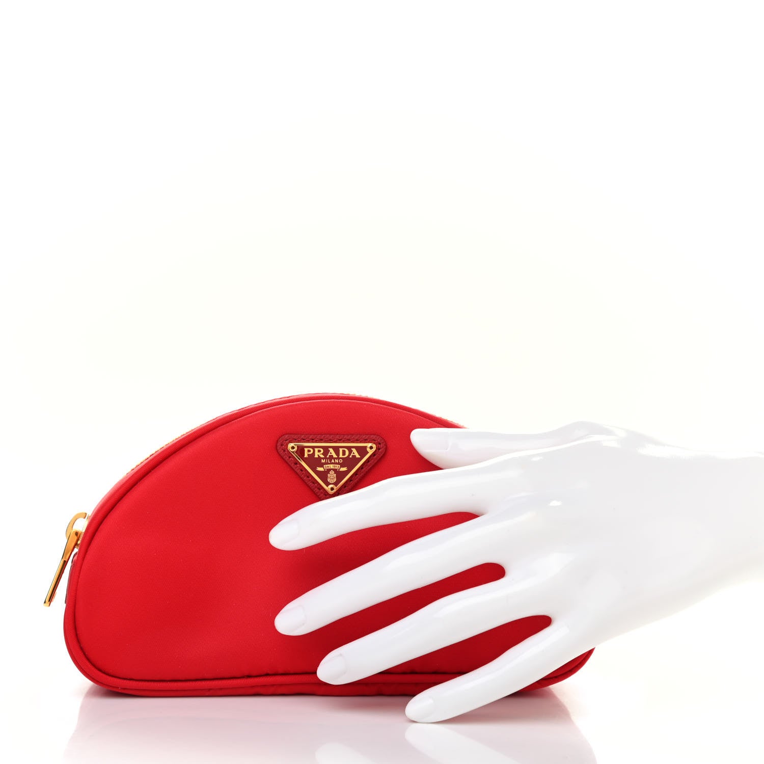 Prada Tessuto Nylon Cosmetic Pouch Rosso 2 of 8