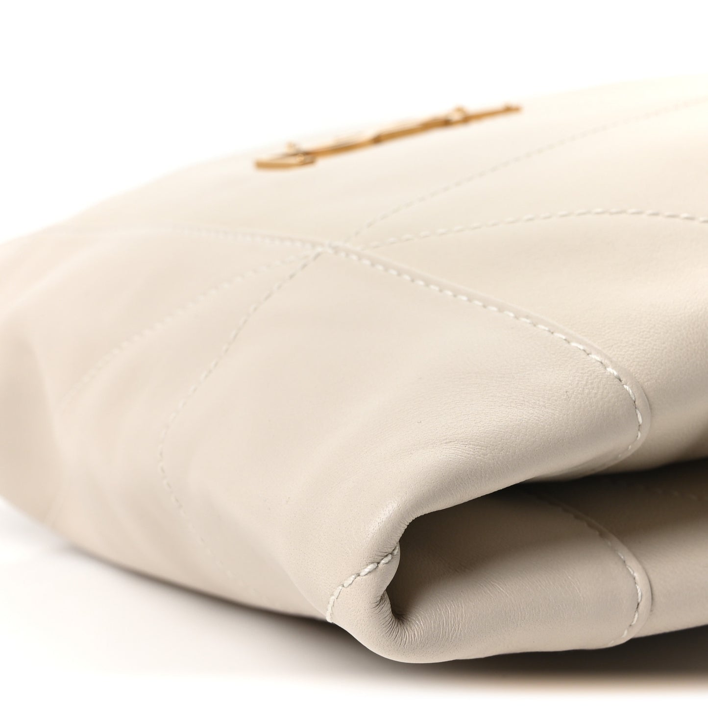 Lambskin Matelasse Monogram Medium Jamie 4.3 Pochon Blanc Vintage