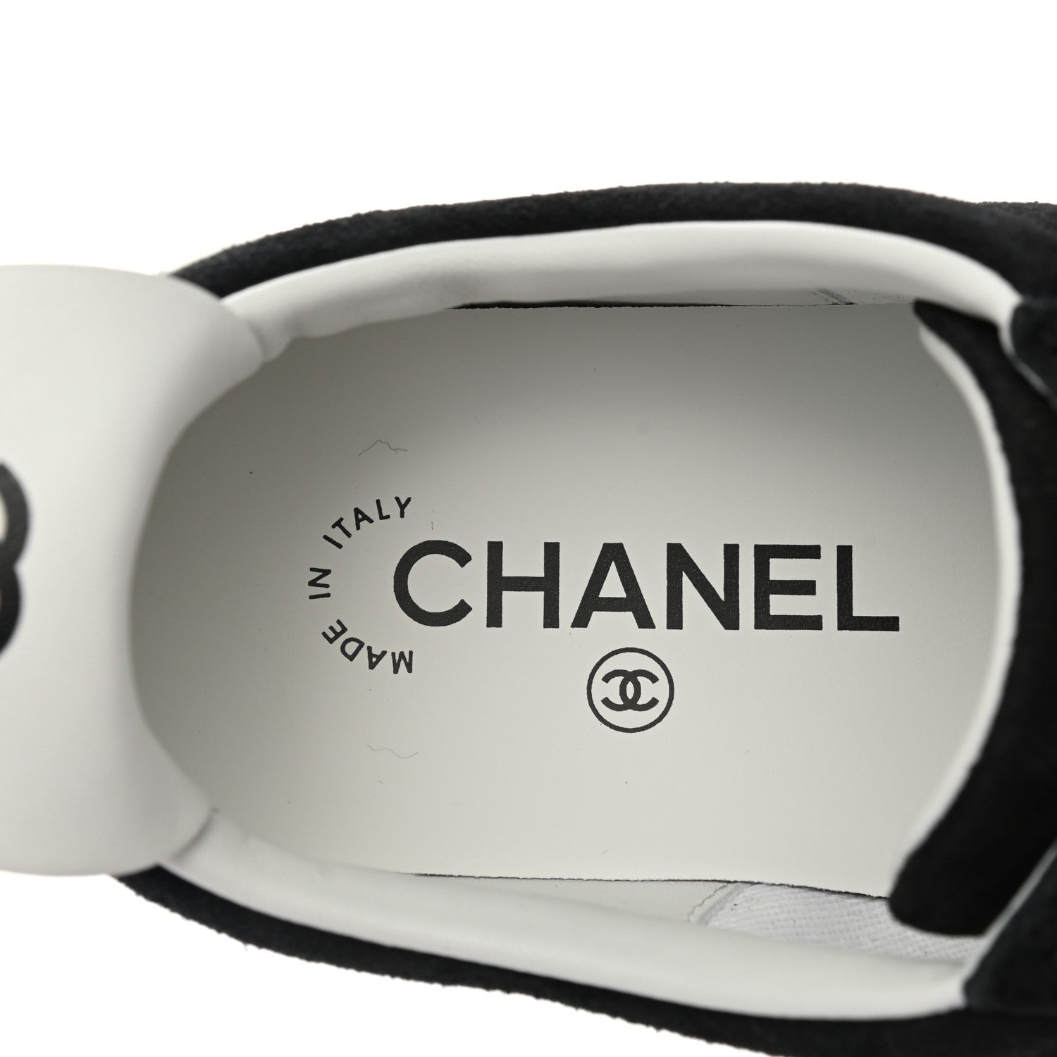 Chanel Suede Calfskin CC Sneakers 39 Black 7 of 10