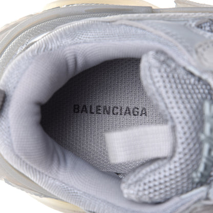 Balenciaga Fabric Mesh Clear Sole Womens Triple S Sneakers 39 Pearl Grey 9 of 11