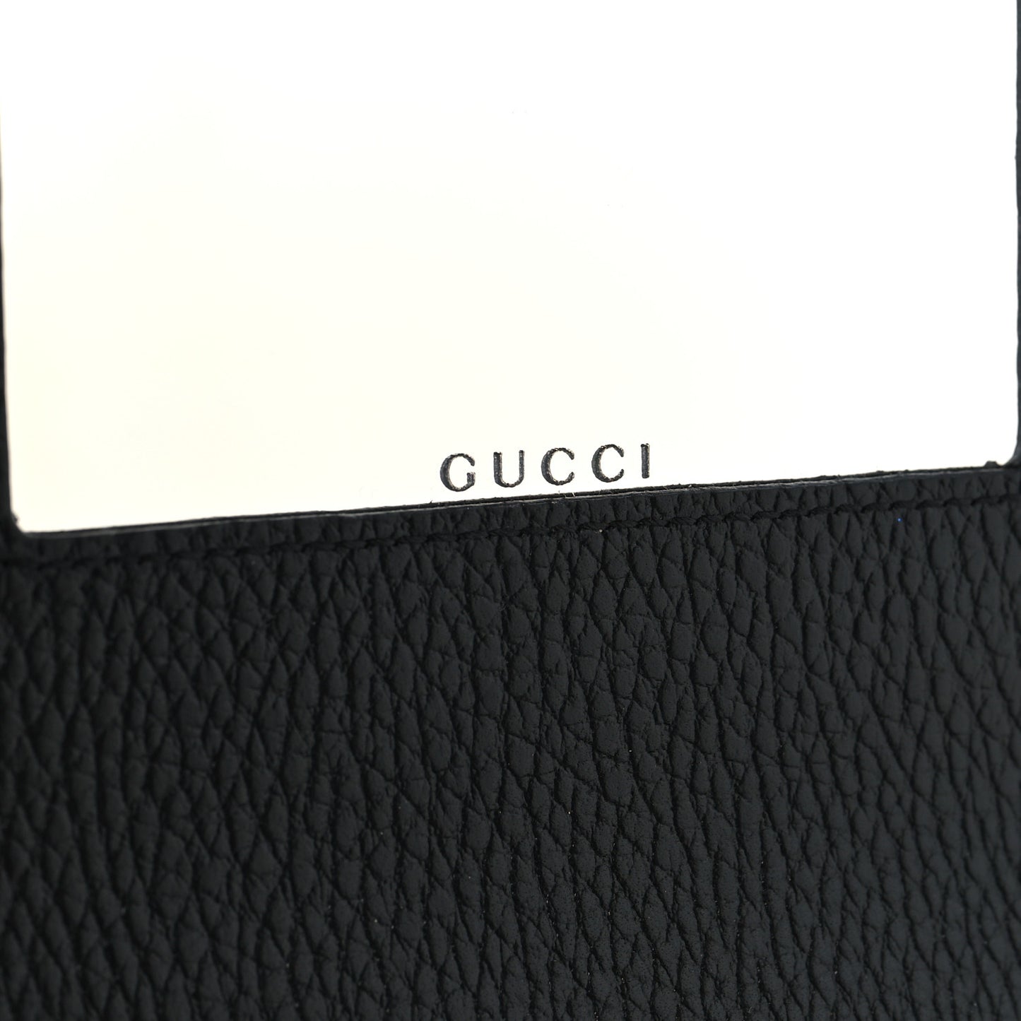 Dollar Calfskin Enamel Monochrome Mini GG Marmont Chain Wallet Black