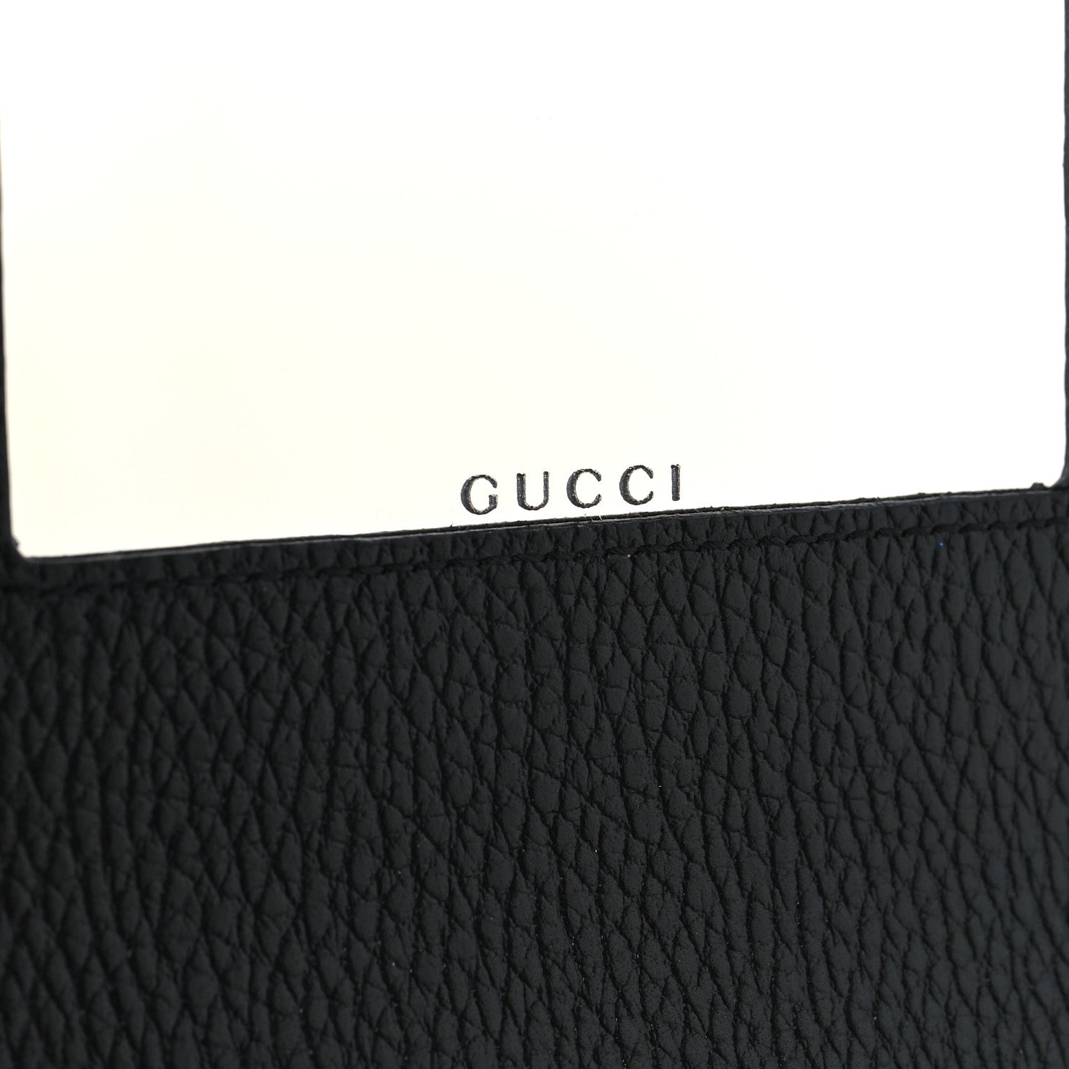 Gucci Dollar Calfskin Enamel Monochrome Mini GG Marmont Chain Wallet Black 6 of 9