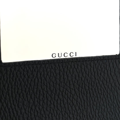 Gucci Dollar Calfskin Enamel Monochrome Mini GG Marmont Chain Wallet Black 6 of 9