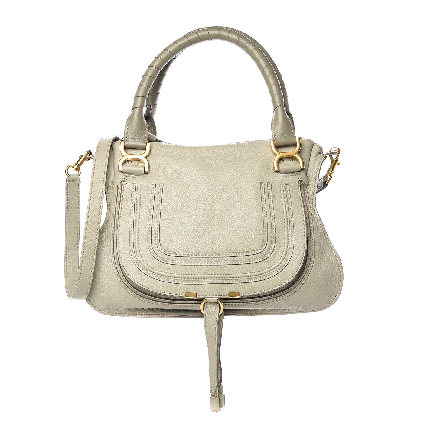 Calfskin Medium Marcie Satchel Baobab Green