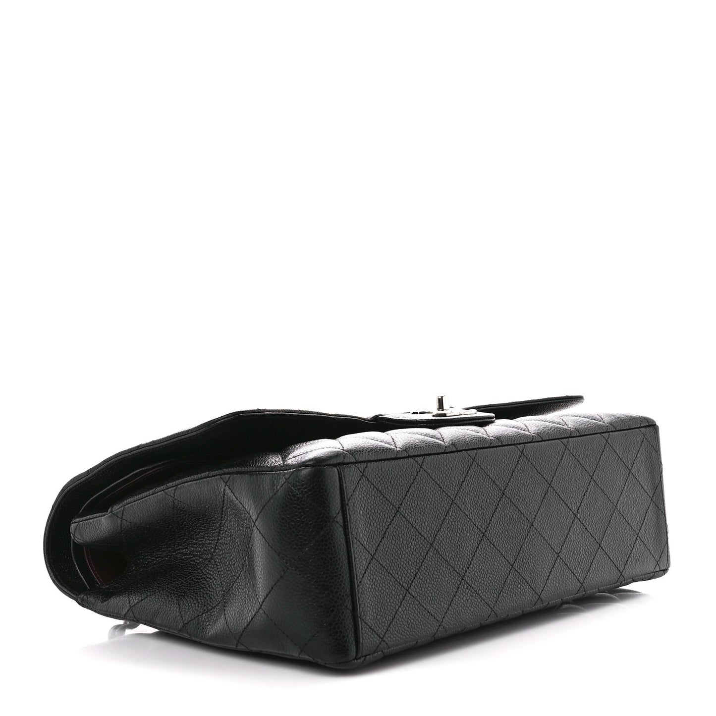 Caviar Quilted Maxi Double Flap Black