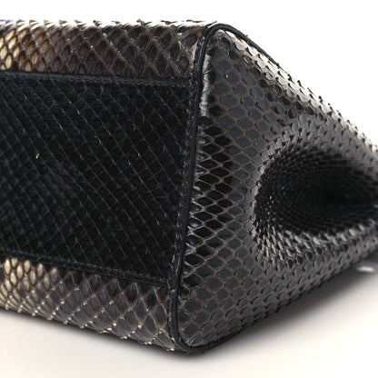 Fendi Snakeskin Mini Peekaboo Iconic Satchel Blue Multicolor 10 of 10