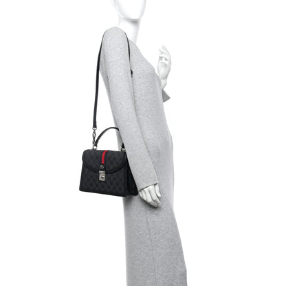 Gucci X BALENCIAGA BB Supreme Monogram Web Small Top Handle Bag Black 2 of 11