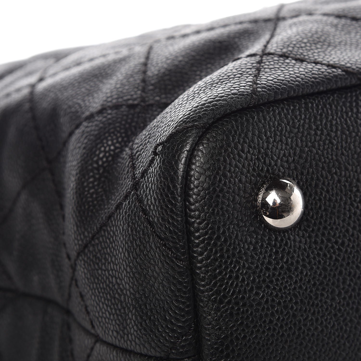 Chanel Grained Calfskin Quilted Small Daily Shopping Tote Black 11 of 23