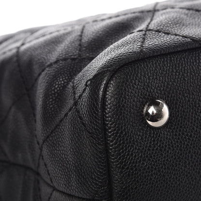 Chanel Grained Calfskin Quilted Small Daily Shopping Tote Black 11 of 23
