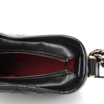 Chanel Aged Calfskin Quilted Small Gabrielle Hobo Black 5 of 11