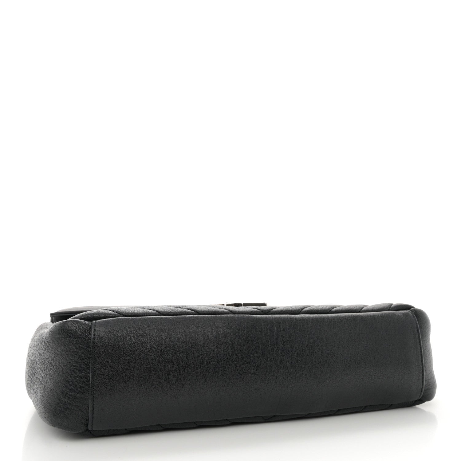Saint Laurent Sheepskin Matelasse Chevron Monogram Large College Satchel Black 4 of 11