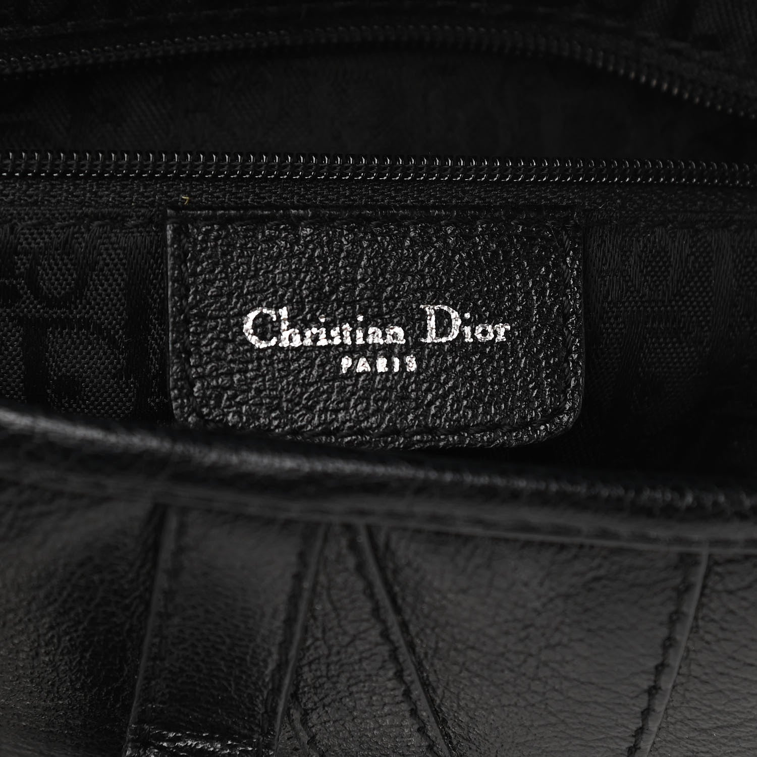 Christian Dior Calfskin Saddle Bag Black 6 of 11
