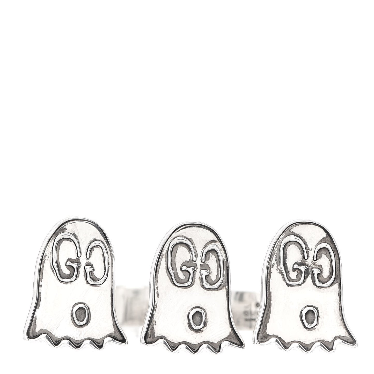 Sterling Silver GucciGhost Double Finger Ring 52 6