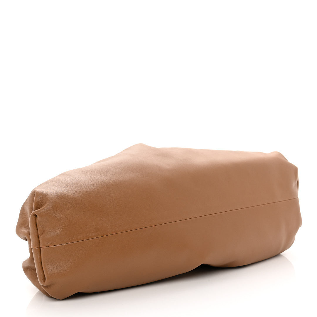 Smooth Butter Calf The Pouch Oversized Clutch Teak