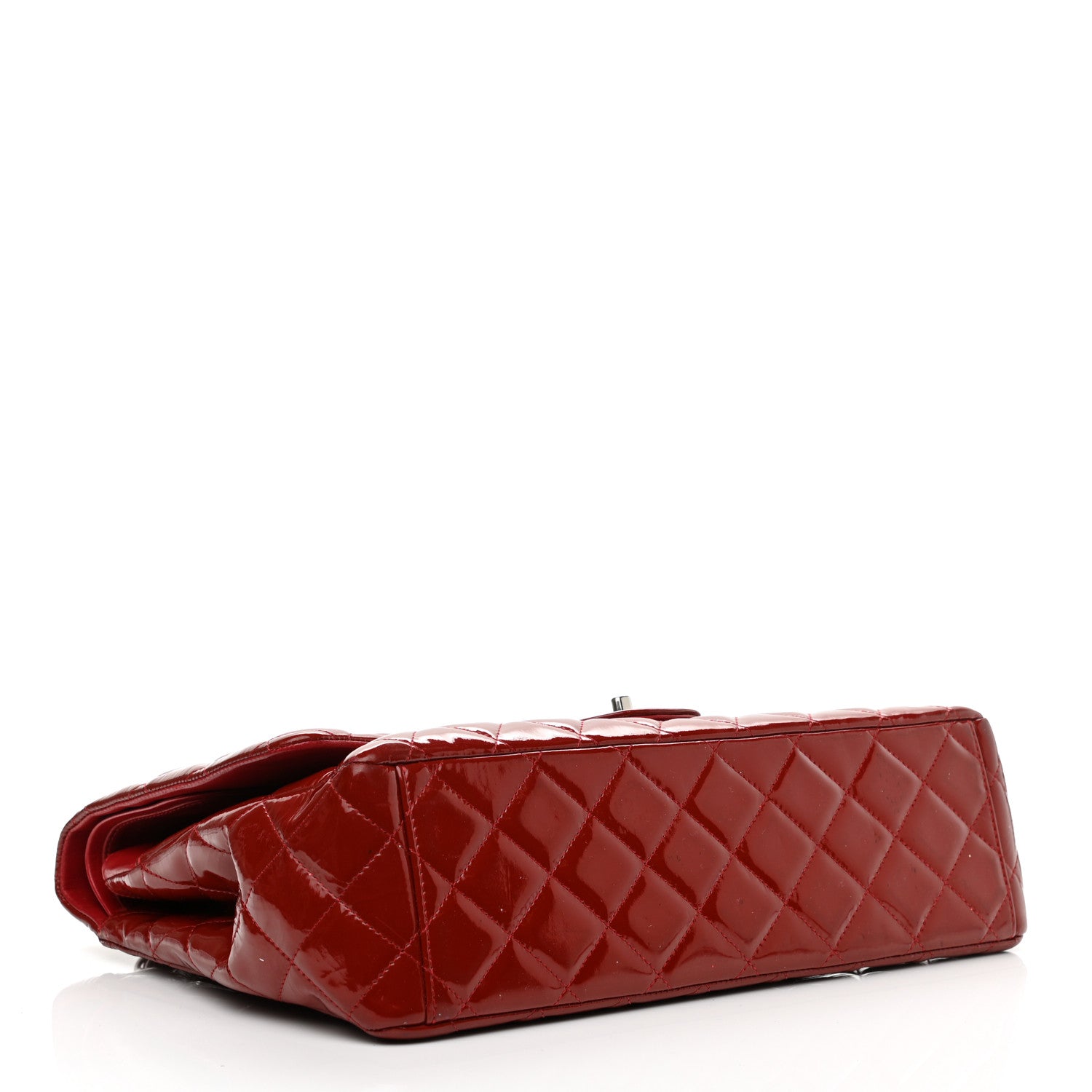 Chanel Patent Quilted Maxi Double Flap Red 4 of 13