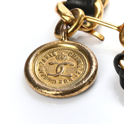 Chanel Lambskin Chain CC Medallion Belt Black Gold 3 of 4