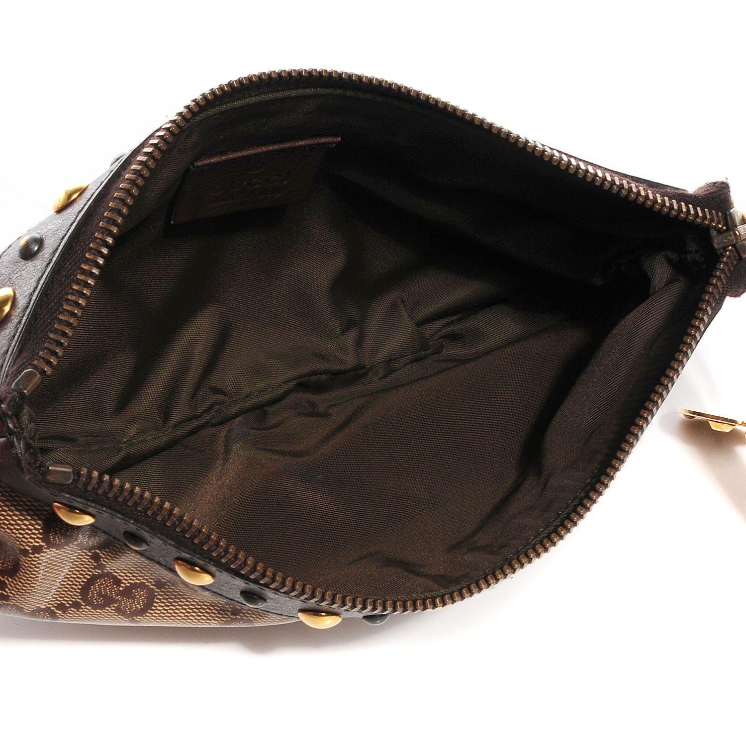 Gucci Crystal Monogram Babouska Wristlet Dark Brown 5 of 8