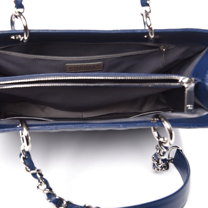 Chanel Caviar Quilted Grand Shopping Tote GST Dark Navy Blue 5 of 8