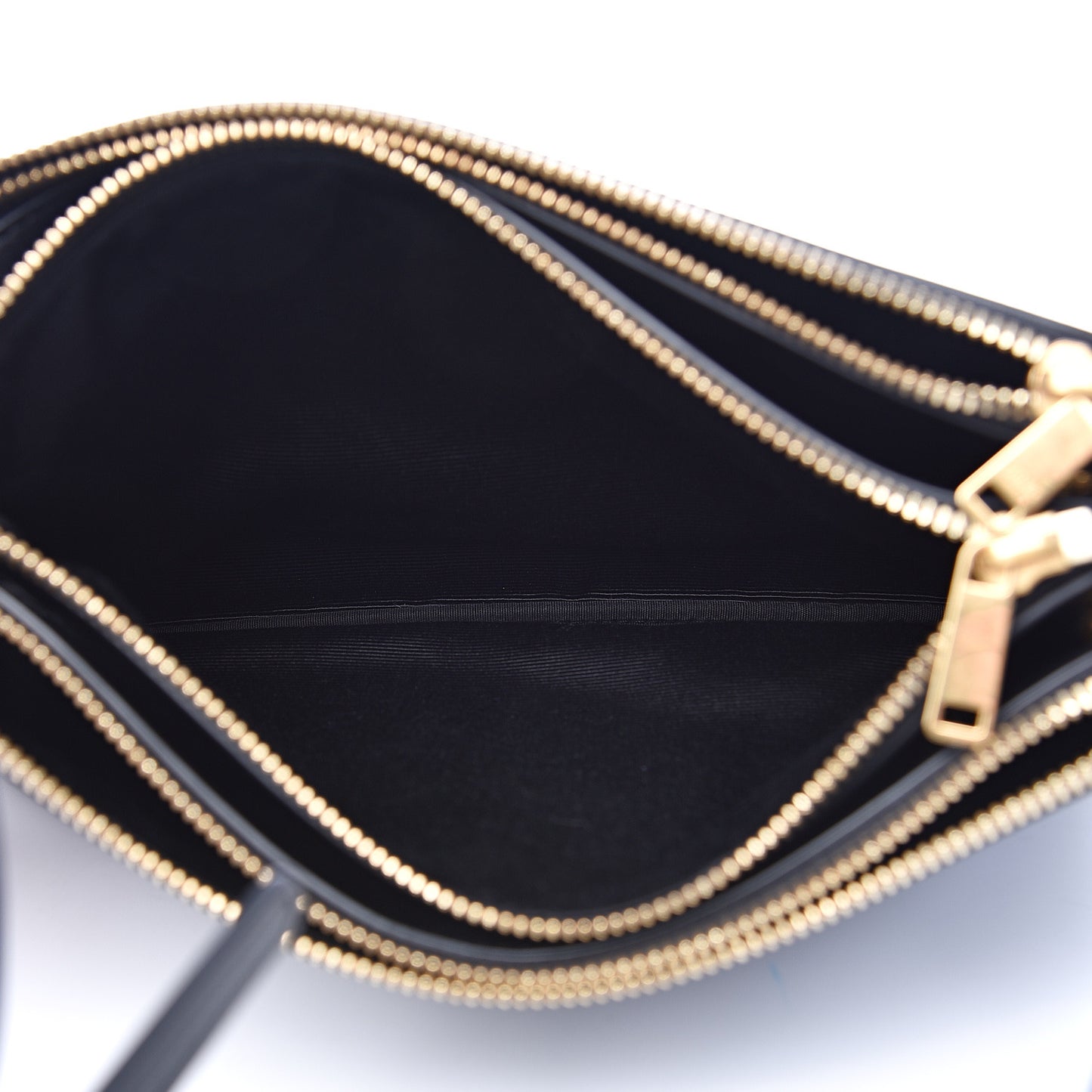 Lambskin Large Trio Crossbody Bag Black