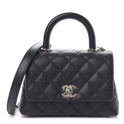 Chanel Caviar Quilted Extra Mini Coco Handle Flap Black 1 of 12