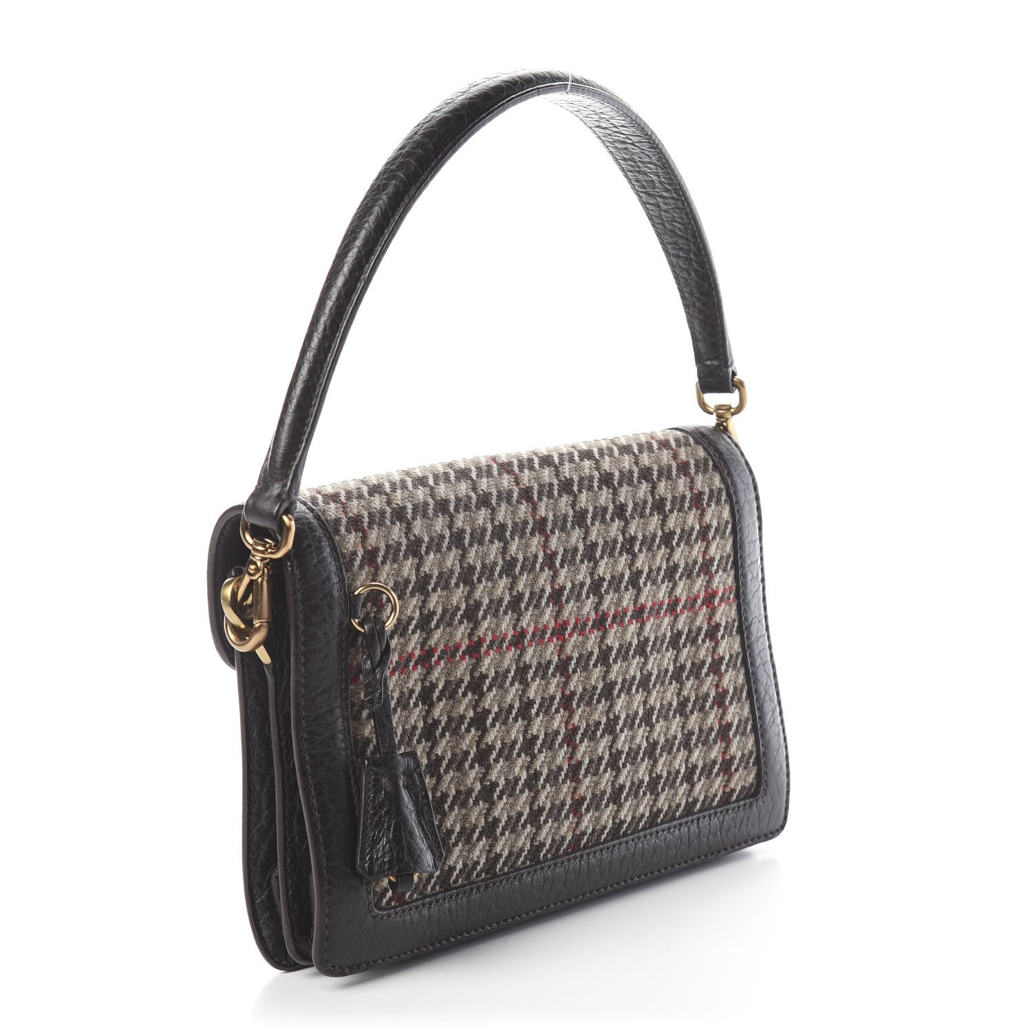 Prada Tweed Sound Shoulder Bag Ebano 3 of 9