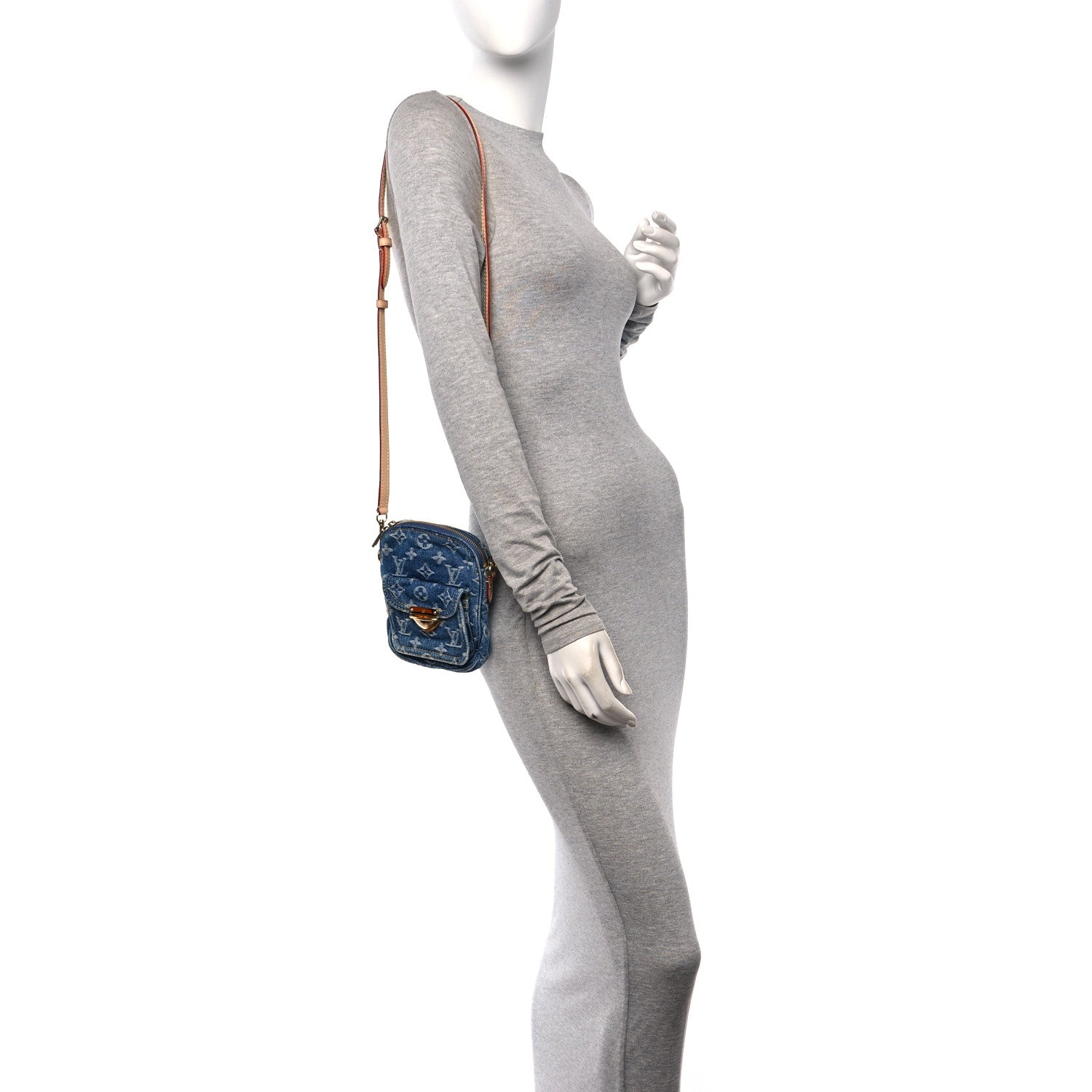 Louis Vuitton Denim Fairfax Pochette Blue 2 of 10