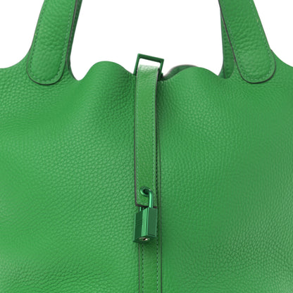 Hermes Taurillon Clemence Monochrome Picotin Lock 22 MM Bambou 8 of 11