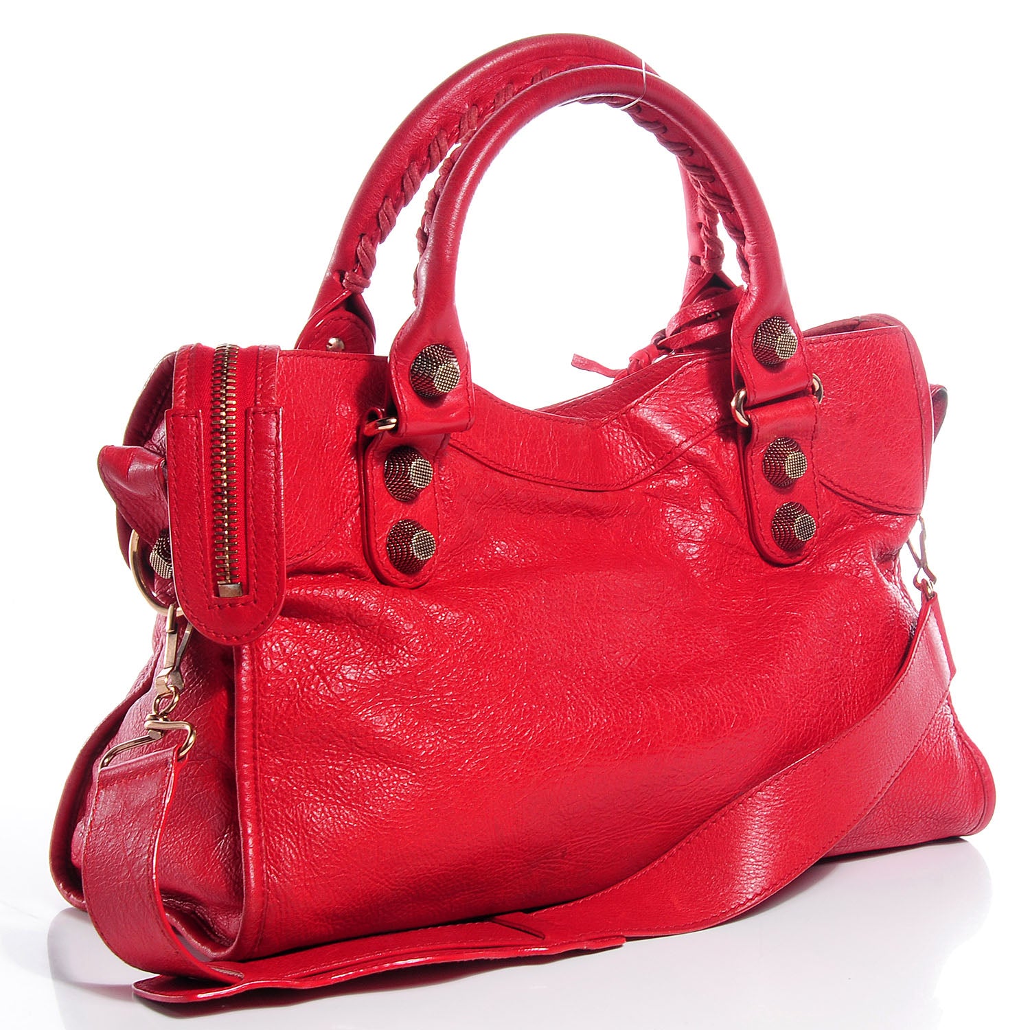 Balenciaga Agneau Giant 21 Rose Gold Hardware City Rouge Coquelicot 6 of 13