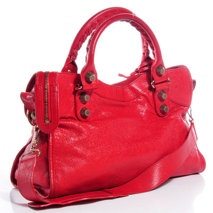 Balenciaga Agneau Giant 21 Rose Gold Hardware City Rouge Coquelicot 6 of 13